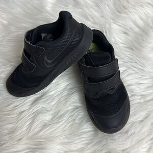 Nike Kids Black Velcro Sneakers 10c